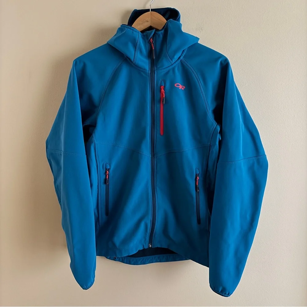 OUTDOOR RESEARCH Women’s Ferrosi Grid Hooded Jacket Celestial Blue Sz Large - Picture 2 of 5